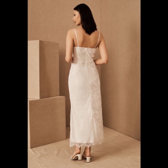 BHLDN Amsale white Connie Lace Slip dress - Picture 2 of 6